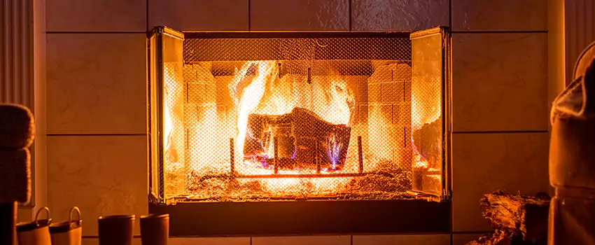 Mendota Hearth Landscape Fireplace Installation in Clayton, North Carolina