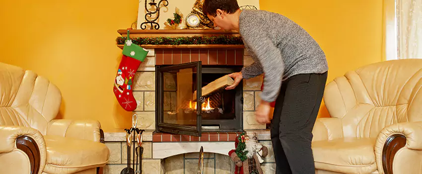 Rusted Metal Fireplace Restoration in Clayton, North Carolina